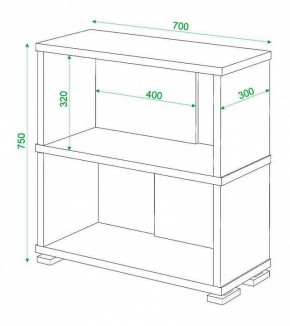 Стеллаж книжный Домино нельсон СБ-10_2 в Казани - kazan.mebel24.online | фото 4