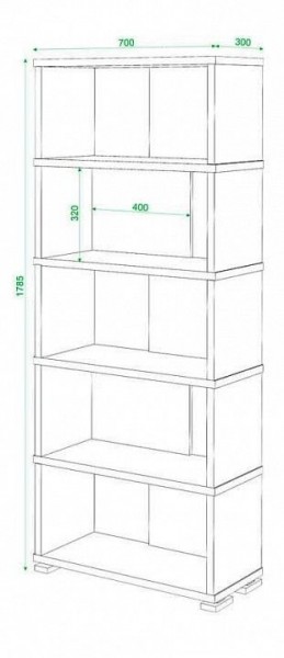 Стеллаж книжный Домино нельсон СБ-10_5 в Казани - kazan.mebel24.online | фото 3