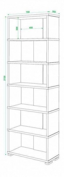 Стеллаж книжный Домино нельсон СБ-10_6 в Казани - kazan.mebel24.online | фото 2