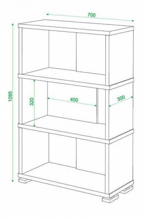 Стеллаж книжный Домино СБ-10_3 в Казани - kazan.mebel24.online | фото 3