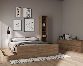 Стеллаж СИРИУС узкий, с пятью полками, цвет Дуб Сонома в Казани - kazan.mebel24.online | фото 3