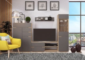 Стенка АНТАЛИЯ 1 (Сонома/Графит софт) в Казани - kazan.mebel24.online | фото 3