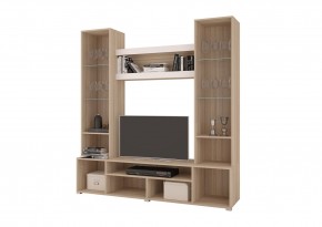 Стенка АНТАЛИЯ 2 (Сонома/Графит софт) в Казани - kazan.mebel24.online | фото 2