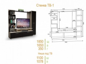 Стенка для гостиной ТВ-1 в Казани - kazan.mebel24.online | фото 2