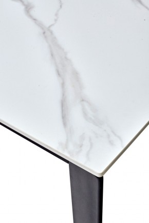 Стол CORNER 120 MATT WHITE MARBLE SOLID CERAMIC / BLACK, ®DISAUR в Казани - kazan.mebel24.online | фото 3