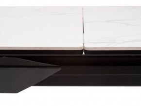Стол CREMONA 140 HIGH GLOSS STATUARIO Белый мрамор глянцевый, керамика/ черный каркас, ®DISAUR в Казани - kazan.mebel24.online | фото 5
