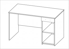 Стол КАСТОР письменный с одной тумбой и одним ящиком, цвет белый в Казани - kazan.mebel24.online | фото 2