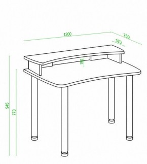 Стол компьютерный Домино Лайт СКЛ-Софт120МО+НКИЛ120 в Казани - kazan.mebel24.online | фото 3