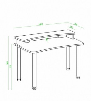 Стол компьютерный Домино Лайт СКЛ-Софт140МО+НКИЛ140 в Казани - kazan.mebel24.online | фото 3