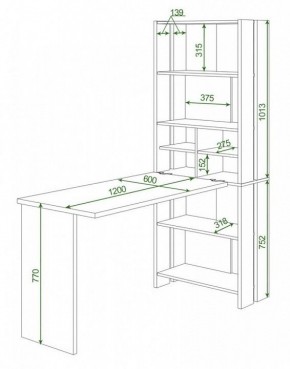 Стол компьютерный Домино Lite СТЛ-ОВХ+С120Прям без тумбы в Казани - kazan.mebel24.online | фото 2