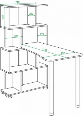 Стол компьютерный Домино нельсон СЛ-5-4СТ-2+БД+БЯ в Казани - kazan.mebel24.online | фото 2