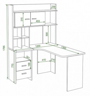 Стол компьютерный Нельсон Lite СКЛ-Угл130+НКЛХ-120 Н ПРАВ в Казани - kazan.mebel24.online | фото 2