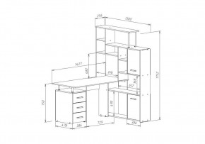 Компьютерный стол ДЕР КС-15 венге / дуб молочный правый в Казани - kazan.mebel24.online | фото