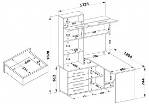 Компьютерный стол КСТ-14П правый венге / беленый дуб в Казани - kazan.mebel24.online | фото 2