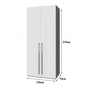 СТОУН С23 Шкаф 2-х створчатый с ящиками (анкор темный/анкор светлый) в Казани - kazan.mebel24.online | фото 2