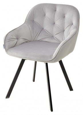 Стул GALE 360 град. поворот. BLUVEL-03 LIGHT GREY, велюр/ черный каркас, М-City в Казани - kazan.mebel24.online | фото 1
