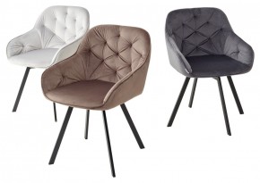 Стул GALE 360 град. поворот. BLUVEL-03 LIGHT GREY, велюр/ черный каркас, М-City в Казани - kazan.mebel24.online | фото 2