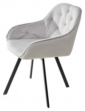 Стул GALE 360 град. поворот. BLUVEL-03 LIGHT GREY, велюр/ черный каркас, М-City в Казани - kazan.mebel24.online | фото 5