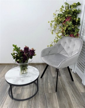 Стул GALE 360 град. поворот. BLUVEL-03 LIGHT GREY, велюр/ черный каркас, М-City в Казани - kazan.mebel24.online | фото 6