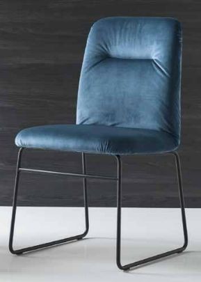 Стул GRETA CB/1904 MET.P15 MATT BLACK/ VENICE S0J OCEAN BLUE в Казани - kazan.mebel24.online | фото