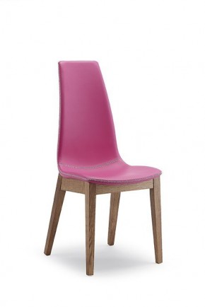 СТУЛ  SELLY, ASH WALNUT 167/ SOFT PIENO FIORE 275 FUSSIA с черн.строчкой в Казани - kazan.mebel24.online | фото