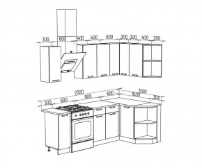 ТЕХНО Кухонный гарнитур угловой 1,7х1,3 м Компоновка №6 в Казани - kazan.mebel24.online | фото 6