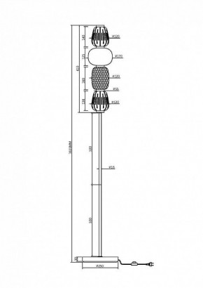 Торшер Maytoni Pattern MOD267FL-L32CH3K в Казани - kazan.mebel24.online | фото 2