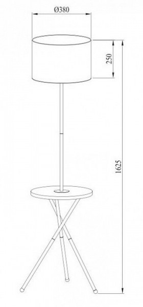 Торшер с полкой Arte Lamp Combo A2070PN-1BK в Казани - kazan.mebel24.online | фото 2