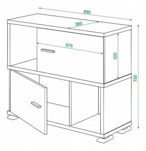 Тумба комбинированная Домино СБ-30/2 в Казани - kazan.mebel24.online | фото 3