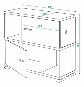 Тумба комбинированная Домино СБ-30/2 в Казани - kazan.mebel24.online | фото 3