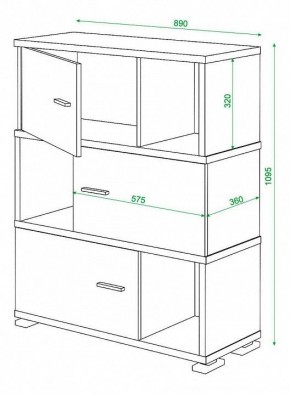 Тумба комбинированная Домино СБ-30/3 в Казани - kazan.mebel24.online | фото 2