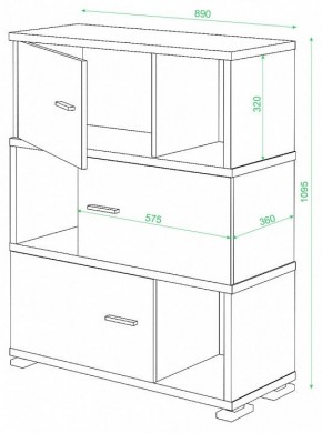Тумба комбинированная Домино СБ-30/3 в Казани - kazan.mebel24.online | фото 3
