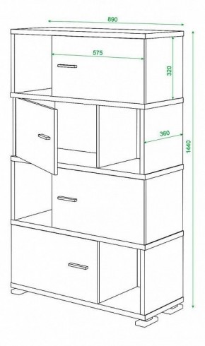 Тумба комбинированная Домино СБ-30/4 в Казани - kazan.mebel24.online | фото 3