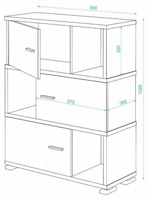 Тумба комбинированная СБ-30/3 в Казани - kazan.mebel24.online | фото 2