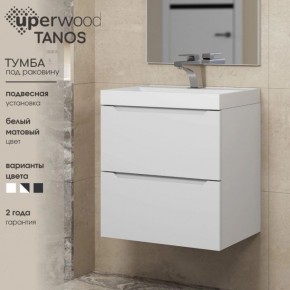 Тумба под раковину Uperwood Tanos 90 см, подвесная, белая матовая в Казани - kazan.mebel24.online | фото 6
