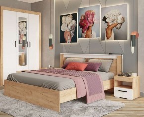 Тумба прикроватная Адель дуб крафт золотой/белый в Казани - kazan.mebel24.online | фото 3