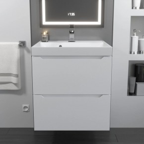 Тумба с раковиной Uperwood Tanos 50 см, подвесная, белая матовая в Казани - kazan.mebel24.online | фото 10