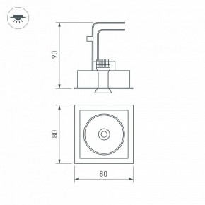 Встраиваемый светильник Arlight CL-SIMPLE-S80x80-9W Day4000 (BK, 45 deg) 026875 в Казани - kazan.mebel24.online | фото 9