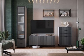 ЗЕФИР Гостиная К2 (белое дерево/черный муар) в Казани - kazan.mebel24.online | фото