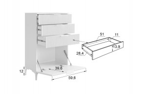 ЗЕФИР Гостиная К2 (белое дерево/черный муар) в Казани - kazan.mebel24.online | фото 3